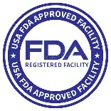 FDA registered facility badge for ViriFlow dietary supplement manufacturing
