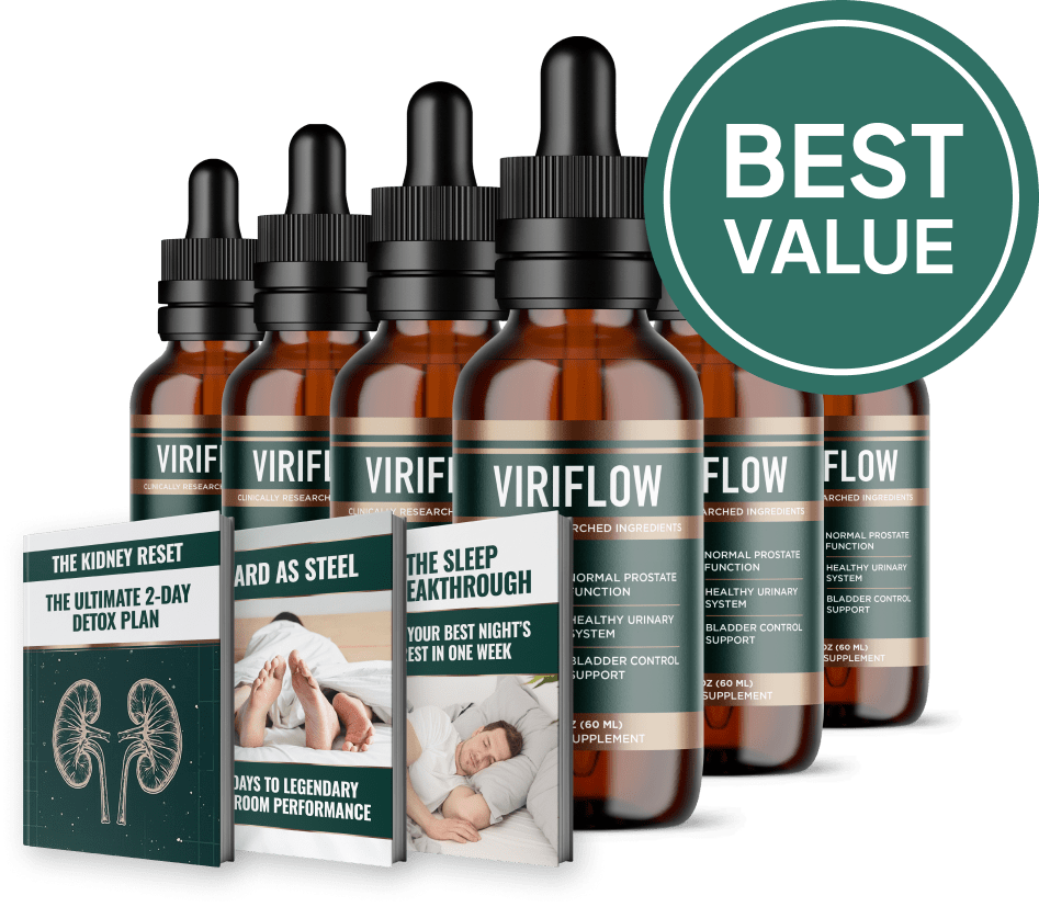 Official ViriFlow pricing banner with secure prostate wellness package offers