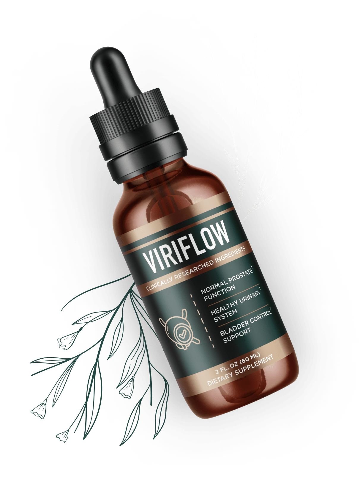 ViriFlow natural prostate wellness supplement bottle for daily urinary support